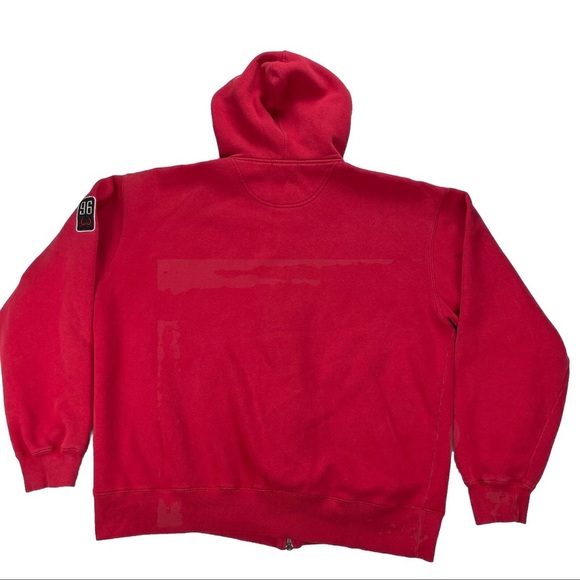 Cinch Sport Men's Jacket Sz XL Red Hooded Stadium Fits Like LGE Zip Front FLAW - Picture 2 of 14